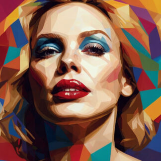 Kylie Minogue Rendition 16x20 Geometric Artwork