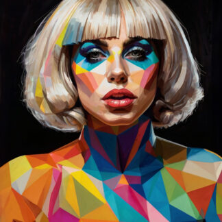 Lady Gaga Rendition 16x20 Geometric Artwork
