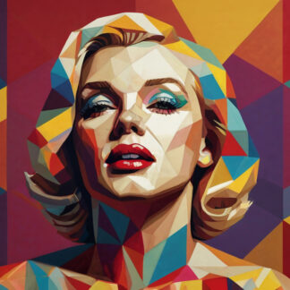 Marilyn Monroe Rendition 16x20 Geometric Artwork